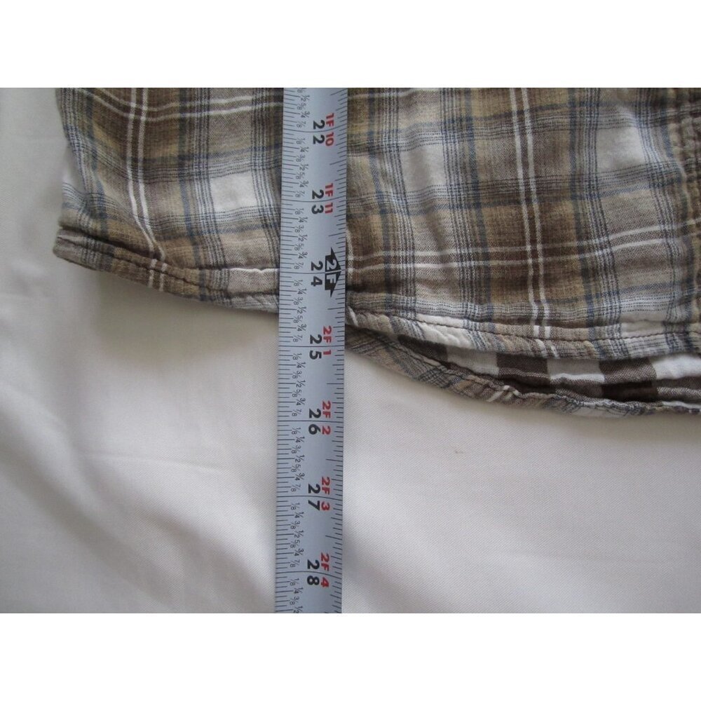 Men's Urban Pipeline Plaid Button Cotton Long Sleeve Shirt Sz M (MT620) Issue - Picture 5 of 8